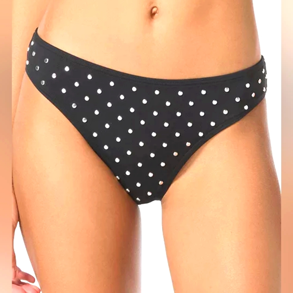 💥Michael Kors Black Studded Bikini Bottoms💥 Size XL💥NWT